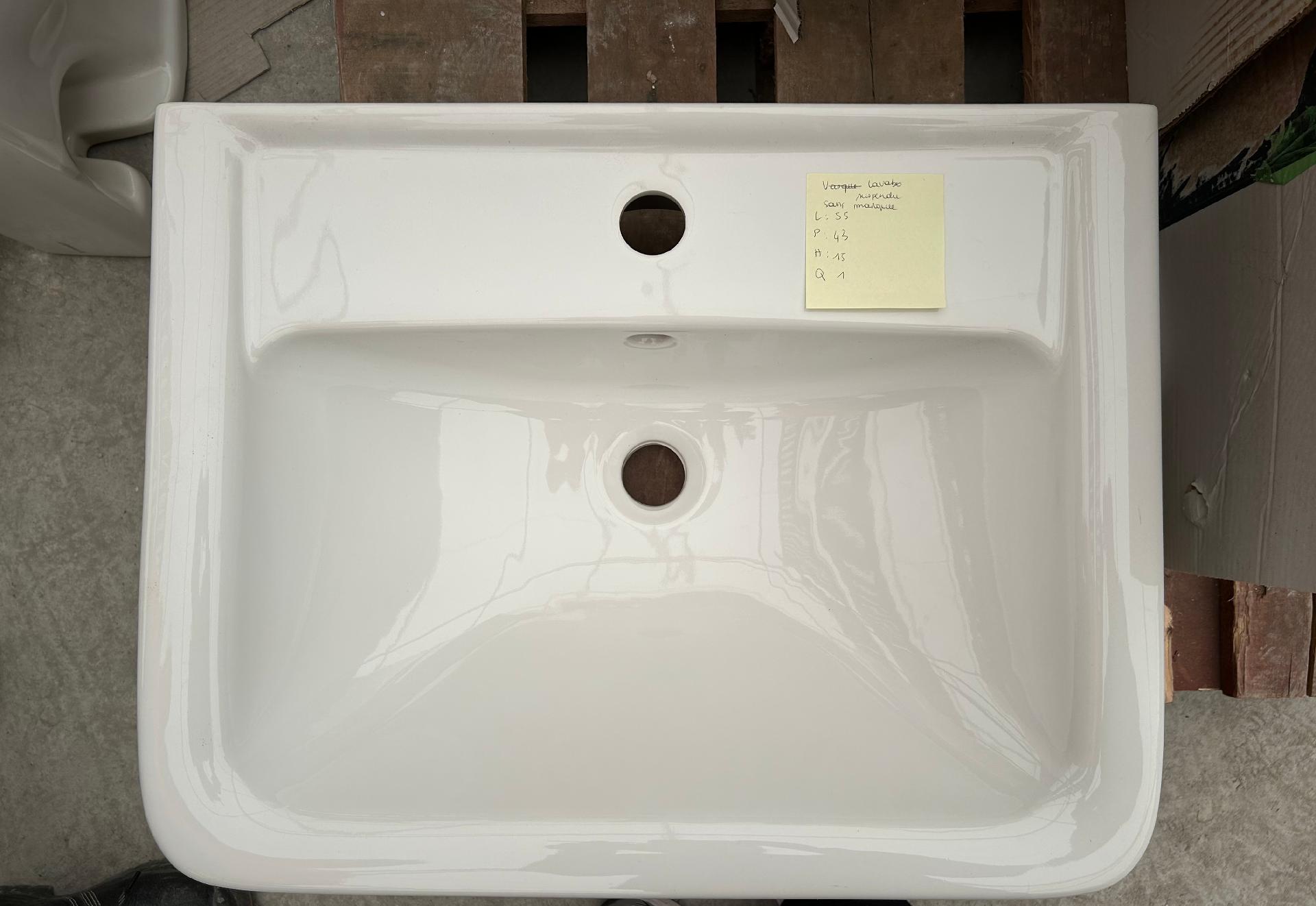 Lavabo suspendu reconditionné sans marque 
